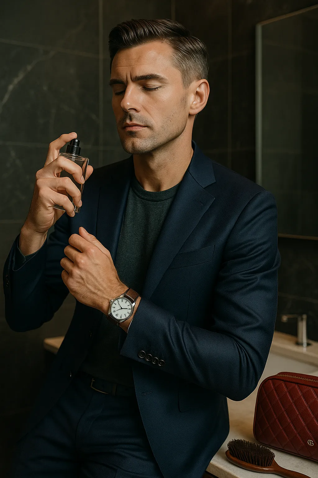 Ein Mann mit Parfum